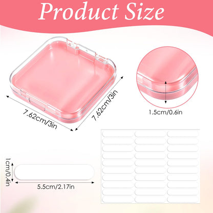 Zisiueel 24pcs Nails Packaging Boxes with Double-Sided Adhesive Tape – Acrylic Display Storage in 4 Colors