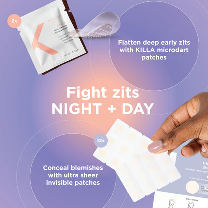 ZitSticka 24/7 Attack Bundle (14-Pack) – Pimple Patches for Face & Body