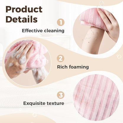 ZIVWAGX Exfoliating Shower Towel | 2-in-1 Body & Face Scrub