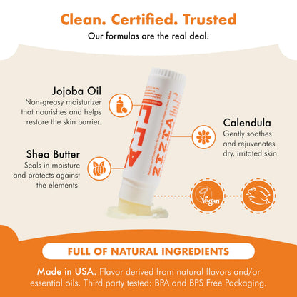 Zizia Botanicals Orange Blossom Neroli Multi Balm Stick – Hydrating Lip, Hand & Body Moisturizer 0.5 oz