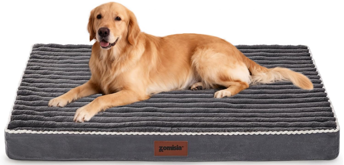 ZOMISIA XXL Dog Bed for Crate (47x29) — Extra Large Orthopedic Bed with Removable Cover