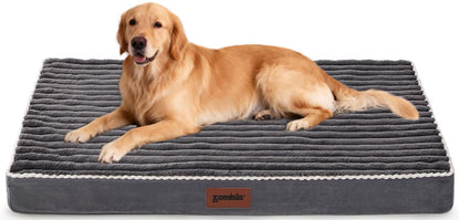 ZOMISIA XXL Dog Bed for Crate (47x29) — Extra Large Orthopedic Bed with Removable Cover