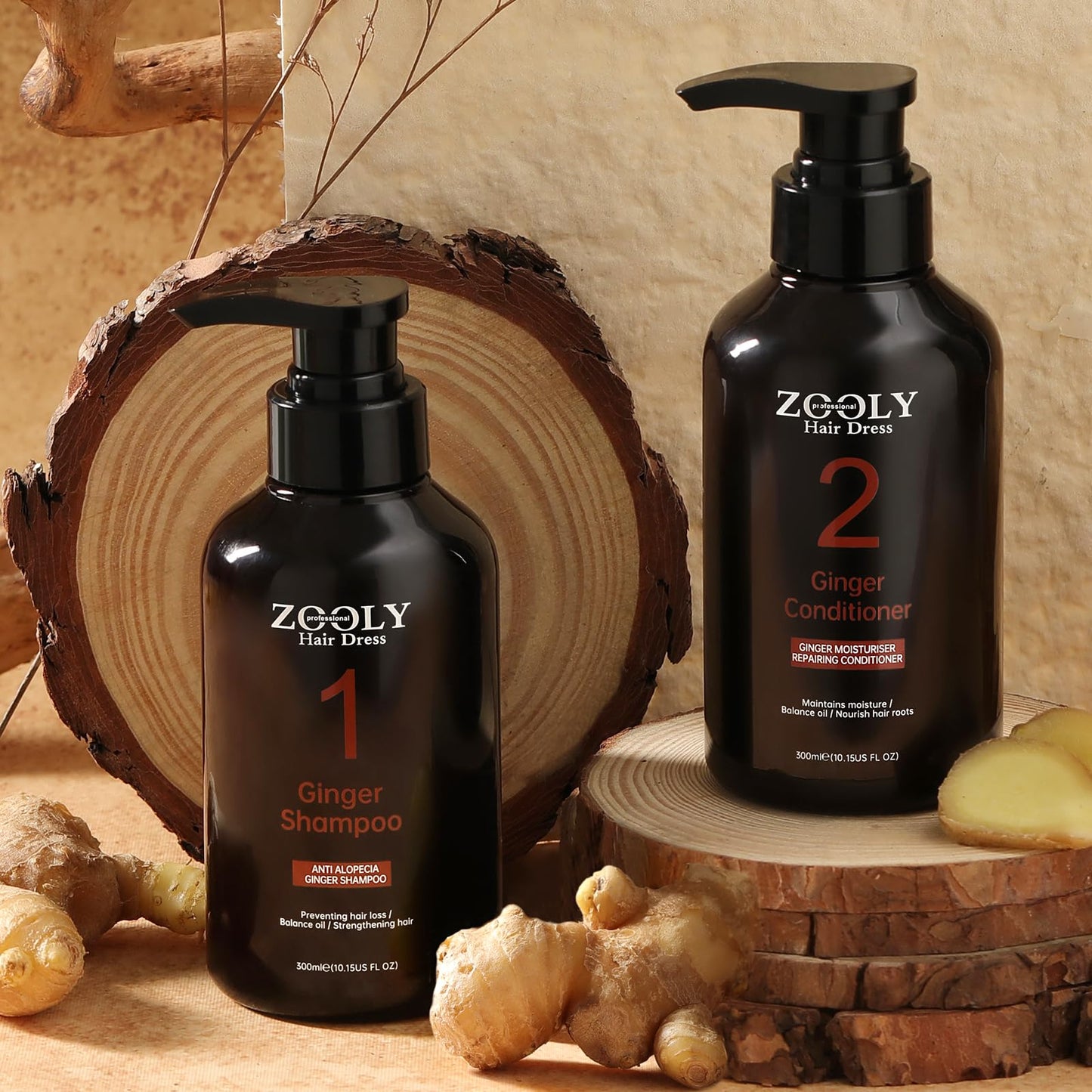 ZOOLY PROFESSIONAL Ginger Conditioner for Hair Loss | Salon-Grade Scalp Care