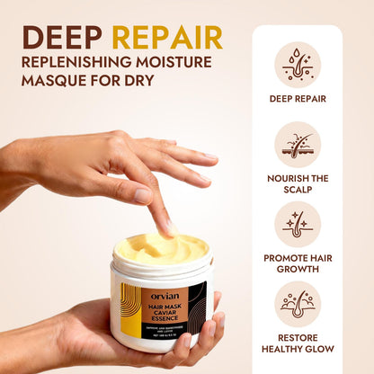 ZPX Orvian Caviar Hair Mask – Deep Repair & Moisture for Dry, Coarse, Damaged Hair