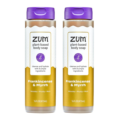 Zum Body Soap – Frankincense & Myrrh (16 fl oz, 2 pack) | Natural, Cruelty-Free Cleanser