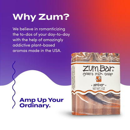 Zum Indigo Wild Goat's Milk Soap Bar – Amber, 3 oz, 3-Pack
