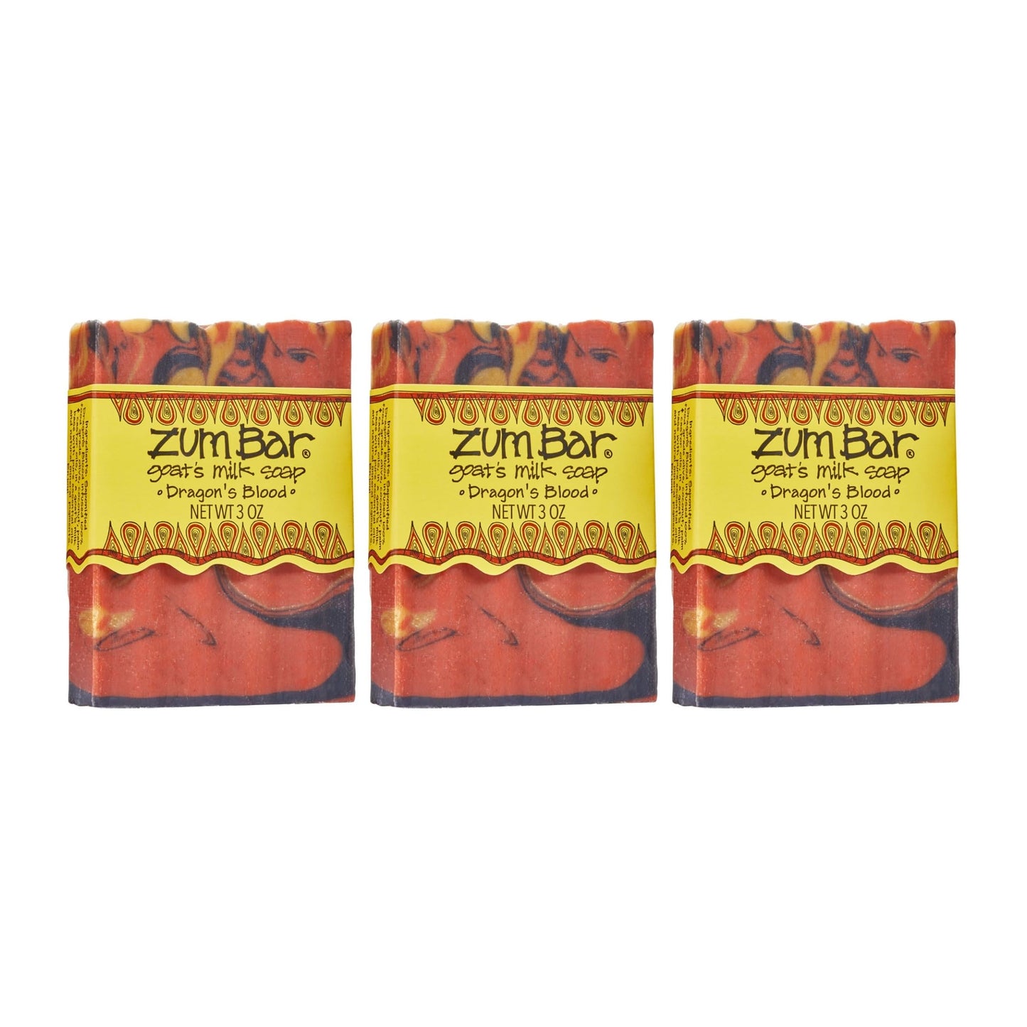 Zum Indigo Wild Goat’s Milk Soap Bar – Dragon's Blood, 3 oz (3-Pack)