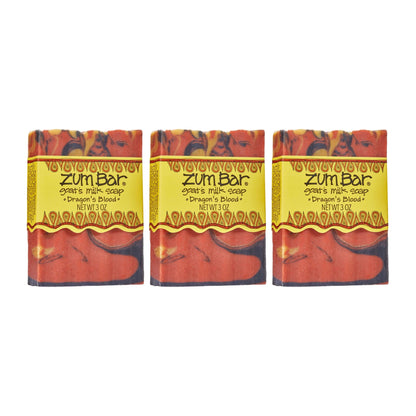 Zum Indigo Wild Goat’s Milk Soap Bar – Dragon's Blood, 3 oz (3-Pack)