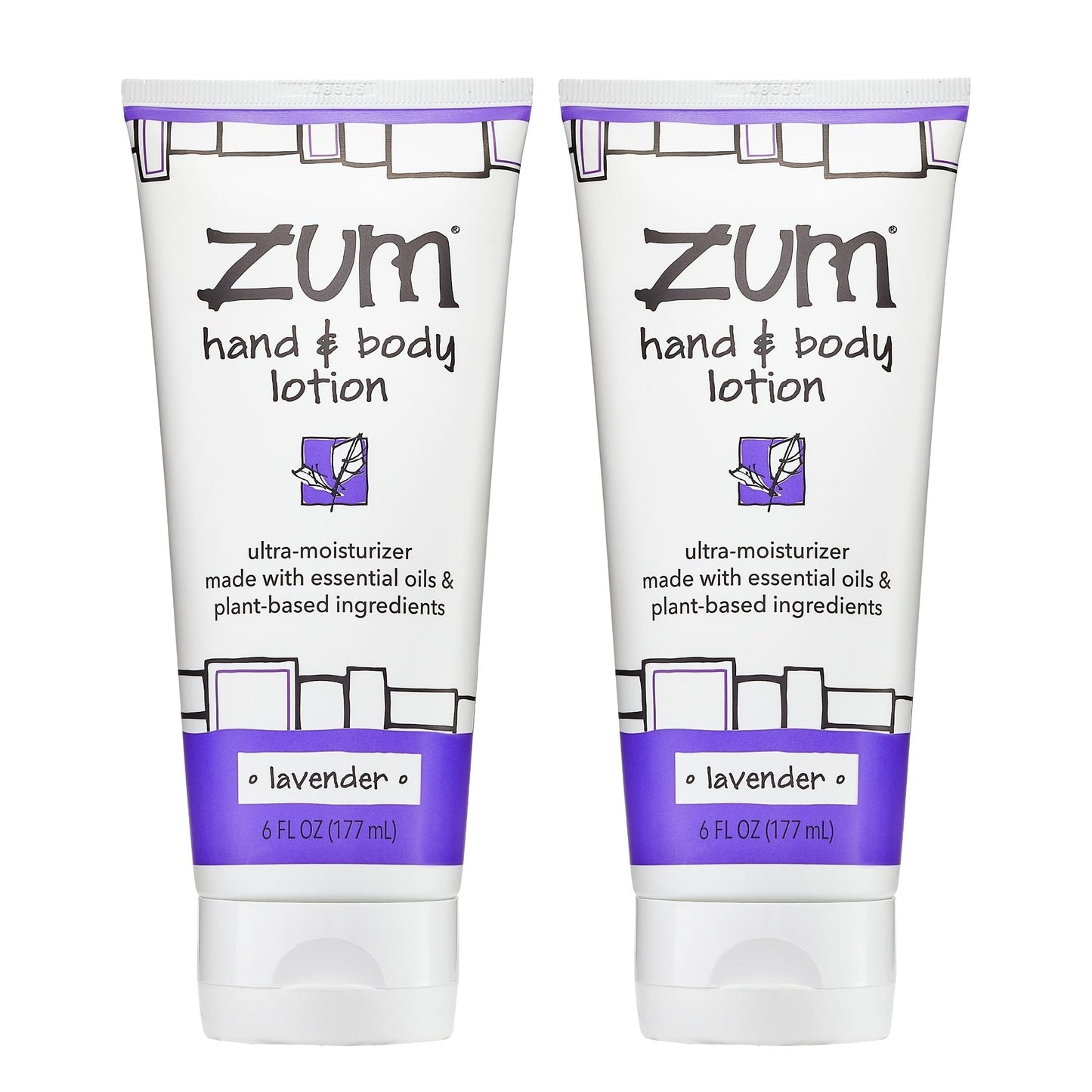Zum Indigo Wild Hand & Body Lotion Lavender Scent 2-Pack 6 oz
