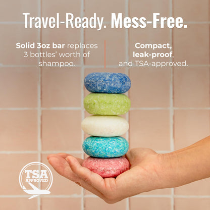 ZWS Essentials Peppermint Breeze Shampoo Bar – Vegan Solid, Zero Waste Care for Oily Hair
