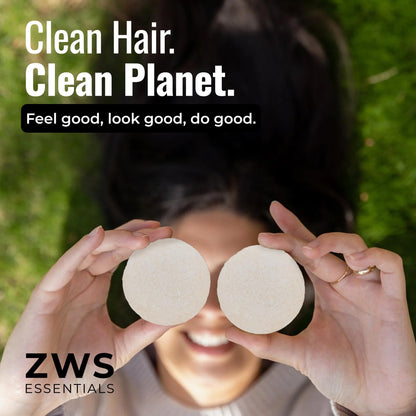 ZWS Essentials Simply Unscented Shampoo Bar — Fragrance-Free Vegan Solid Hair Cleanser