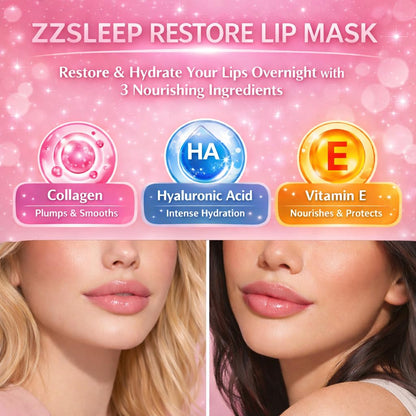 ZZSLEEP Restore Lip Mask – Collagen-Infused Overnight Lip Patch (30 Count)